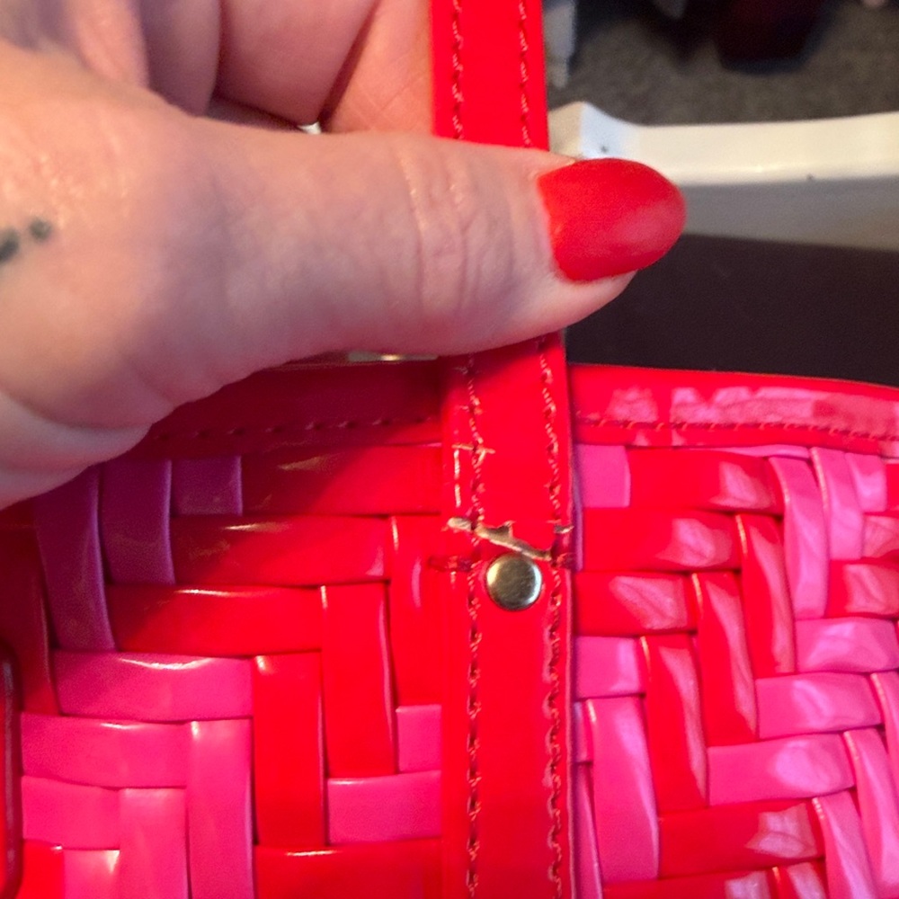 Kate Spade Vibrant Red and Pink Tote - Picture 10 of 11